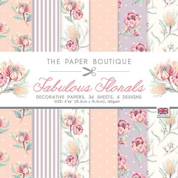 The Paper Boutique - Decorative Paper - Fabulous florals - 6x6 Inch - Paper Pad - Designpapier