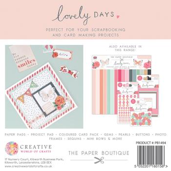 The Paper Boutique - Project Pad -  Lovely days  - 8x8 Inch - Paper Pad - Designpapier