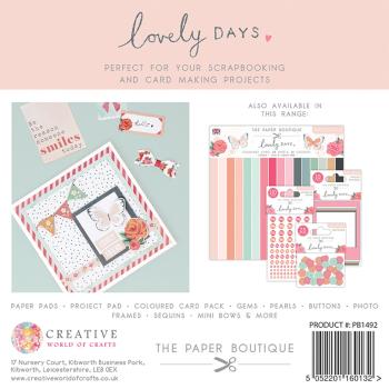 The Paper Boutique - Decorative Paper - Lovely days  - 8x8 Inch - Paper Pad - Designpapier