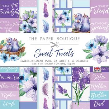 The Paper Boutique - Embellishment Pad - Sweet tweets - 8x8 Inch - Designpapier