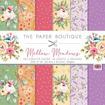 The Paper Boutique - Decorative Paper - Mellow Meadows  - 8x8 Inch - Paper Pad - Designpapier