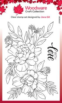 Woodware - Clear Stamps - Roses With Love  - Stempel 