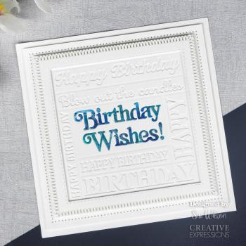 Creative Expressions - Craft Dies - Birthday Wihes - Stanze