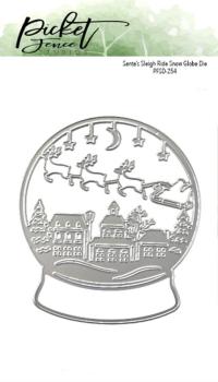 Picket Fence Studios - Dies - "Santa's Sleigh Ride Snow Globe " - Stanze (PFSD-254)