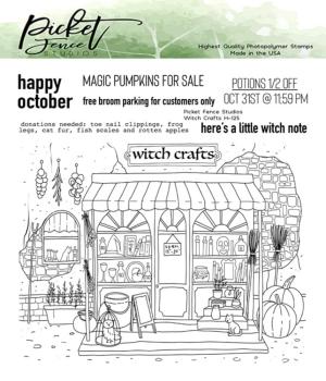Picket Fence Studios - Clear Stamp - "Witch Crafts" Stempel 