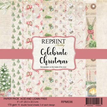 Reprint Celebrate Christmas 8x8 Inch Paper Pack 