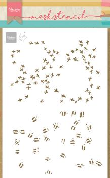 Marianne Design - Stencil - Bird & Deer Prints  - Schablone 