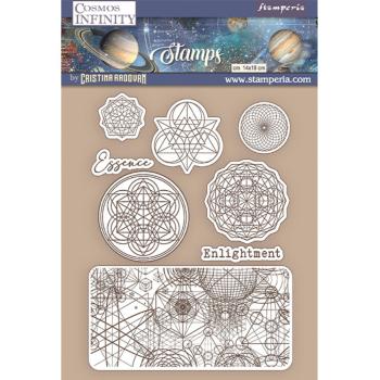 Stamperia Stempel "Cosmos Infinity Essence Symbols" Natural Rubber Stamp - (Naturkautschukstempel)