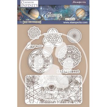 Stamperia Stempel "Cosmos Infinity Essence Symbols" Natural Rubber Stamp - (Naturkautschukstempel)