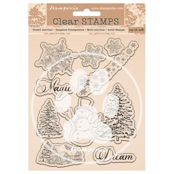 Stamperia Stempel "Snowflakes, Tree" Clear Stamps