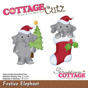 Scrapping Cottage - Dies - Festive Elephant - Stanze