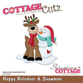 Scrapping Cottage - Dies - Happy Reindeer & Snowman - Stanze