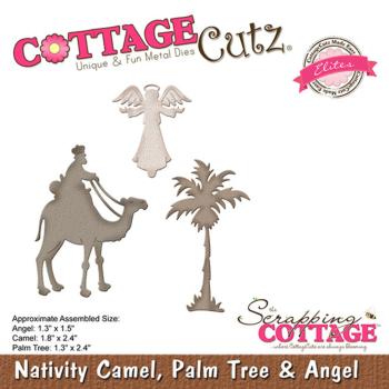 Scrapping Cottage - Dies - Nativity Camel, Palm Tree & Angel - Stanze