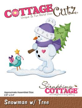 Scrapping Cottage - Dies - Snowman w/ Tree - Stanze