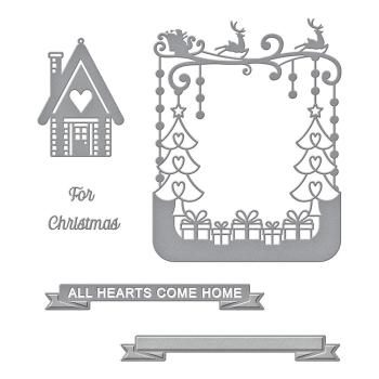 Spellbinders Dies "All Hearts Come Home A2 Cardfront Etched" Stanzschablonen