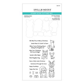 Spellbinders - Stamp & Dies - "Christmas Pups " - Stempel & Stanzset