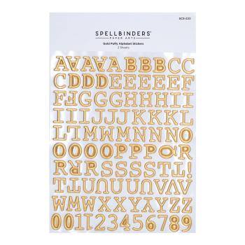 Spellbinders Sticker "Gold Puffy Alphabet " 