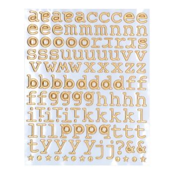 Spellbinders Sticker "Gold Puffy Alphabet " 