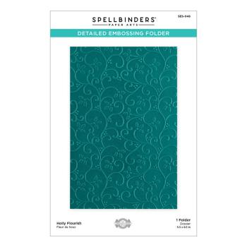 Spellbinders - Embossingfolder - "Holly Flourish Detailed" - Prägefolder