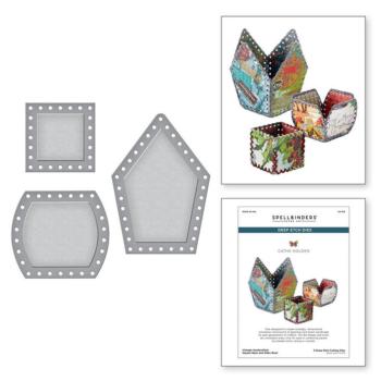 Spellbinders - Box Die -  "Vintage Handcrafted Square Base and Sides Bowl Deep " - Stanze