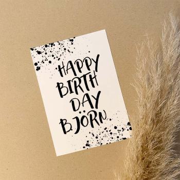 Spruchposter "Happy Birthday" | Geschenkidee | Personalisiert  | individuelles Bild | Wanddeko