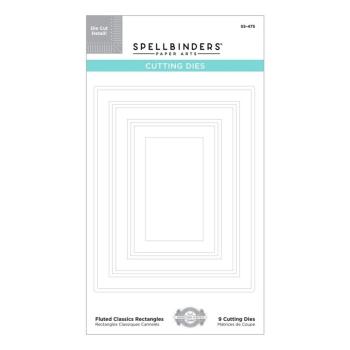 Spellbinders - Die Cuts - "Fluted Classics Rectangles Etched Dies" - Stanzteile