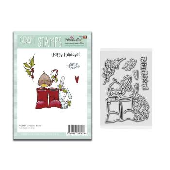 Polkadoodles  -Stempel - " Christmas Boots " - Clear Stamp-Set
