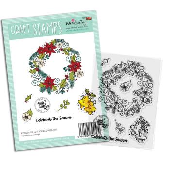 Polkadoodles  -Stempel - " Glad Tidings Wreath " - Clear Stamp-Set