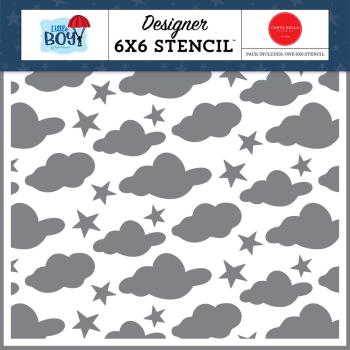 Carta Bella - Stencil 6x6" - "Cool Clouds And Stars" - Schablone