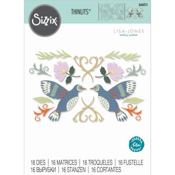 Sizzix Thinlits Craft Die-Set -  Birds - Blossoms 