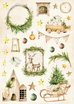 Studio Light - DIY Block - Natural Christmas  -  Stanzteile - Designpapier