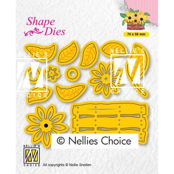 Nellie's Choice - Shape Dies - " Easter Build-Up Die Flower Basket " - Stanze