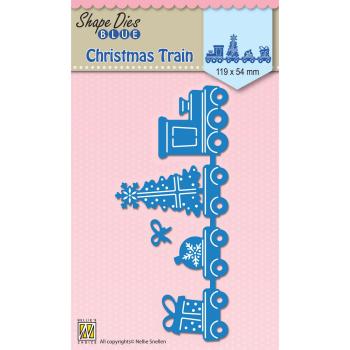 Nellie's Choice - Shape Dies Blue - "  Christmas Train  " - Stanze