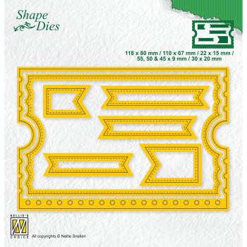 Nellie's Choice - Shape Dies - "  Ticket-Booklet " - Stanze