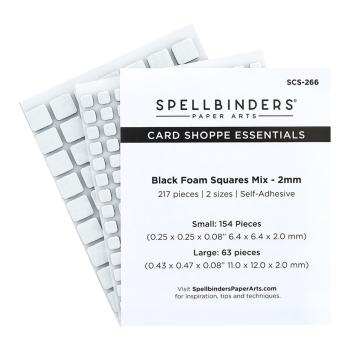 Spellbinders - Self-Adhesive Foam Squares Mix - "Black" - 3 D Klebepads - 2mm