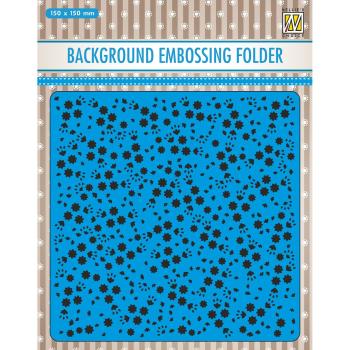 Nellie's Choice - Background Embossing Folder - "  Flowers " - Prägefolder