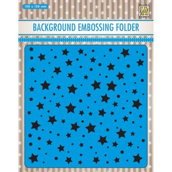 Nellie's Choice - Background Embossing Folder - "  Stars - Dots " - Prägefolder