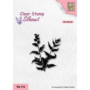 Nellie's Choice - Silhouet Clear Stamp - "  Fern Branch " - Stempel
