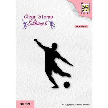 Nellie's Choice - Silhouet Clear Stamp - " Footbal Player " - Stempel