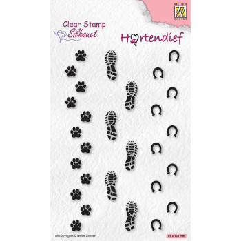 Nellie's Choice - Silhouet Clear Stamp - " Footprints " - Stempel