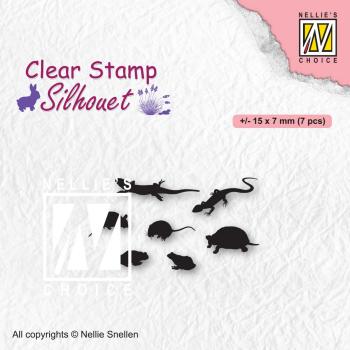 Nellie's Choice - Silhouet Clear Stamp - "  Small Animals " - Stempel