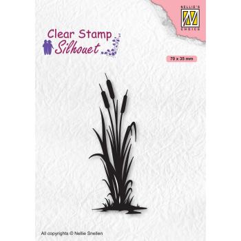 Nellie's Choice - Silhouet Clear Stamp - "  Bulrushes-2 " - Stempel