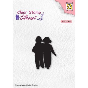 Nellie's Choice - Silhouet Clear Stamp - "  Close Friends-2 " - Stempel