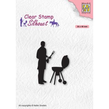 Nellie's Choice - Silhouet Clear Stamp - " Barbeque " - Stempel