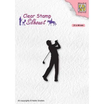 Nellie's Choice - Silhouet Clear Stamp - " Golfer " - Stempel