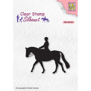 Nellie's Choice - Silhouet Clear Stamp - " Horseman " - Stempel