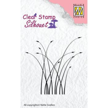 Nellie's Choice - Silhouet Clear Stamp - "  Blooming-Grass " - Stempel