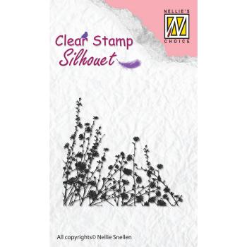 Nellie's Choice - Silhouet Clear Stamp - "  Flowers " - Stempel