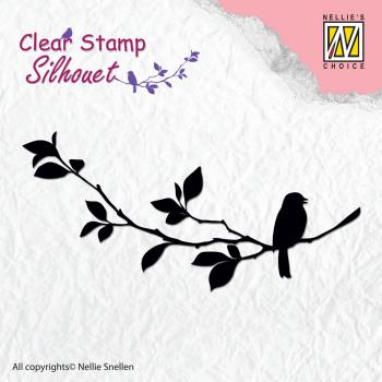 Nellie's Choice - Silhouet Clear Stamp - "  Birdsong-1 " - Stempel