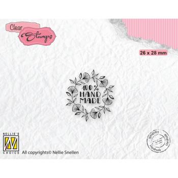 Nellie's Choice - Clear Stamp - " 100% Handmade " - Stempel